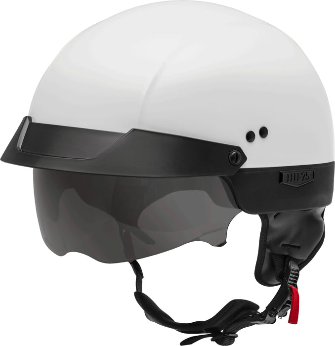 Gmax Hh-75 Motorcycle Street Half Helmet (White, Large) H1750016