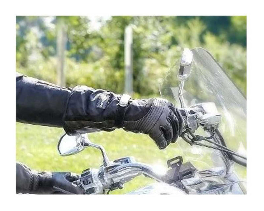 California Heat 12V Heated Wind & Water Proof Riding Gauntlet Gloves (L)