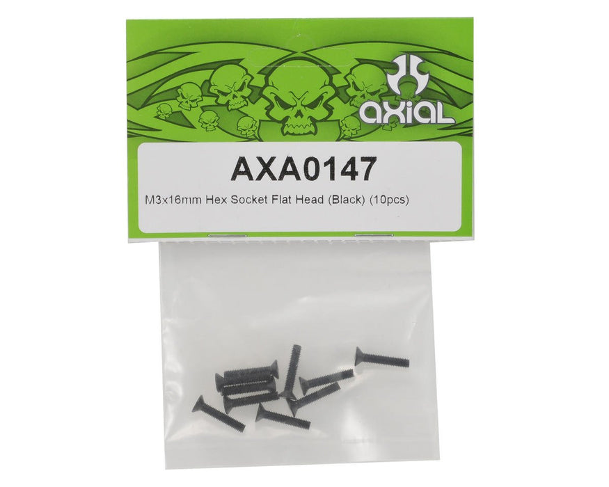 Axial AXA0147 Hex Socket Flat Head M3x16mm Black 10 AXIC0147 Elec Car/Truck Replacement Parts