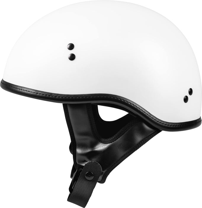 Highway 21 .357 Solid Adult Open-Face Street Motorcycle Helmet Matte White/X-Small 77-1102XS