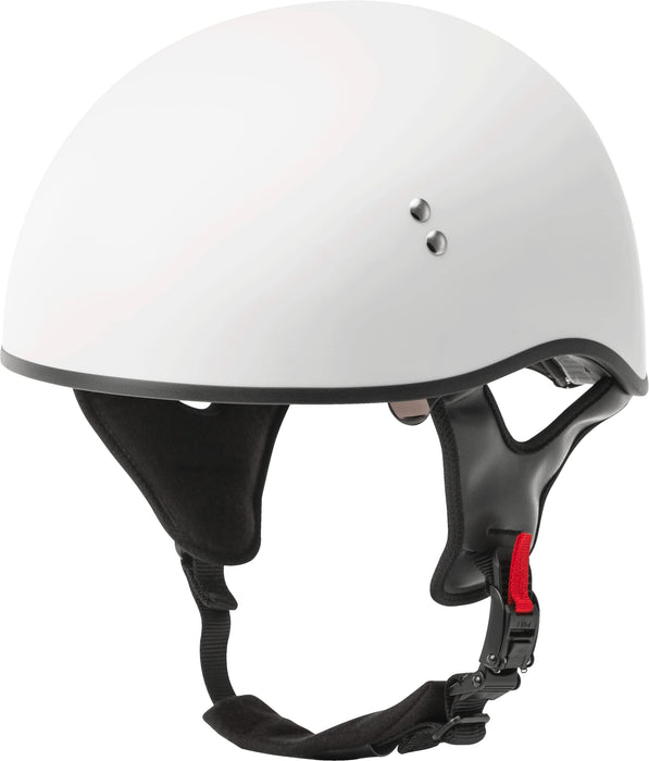 Gmax Hh-65 Naked Motorcycle Street Half Helmet (White, X-Large) H1650207