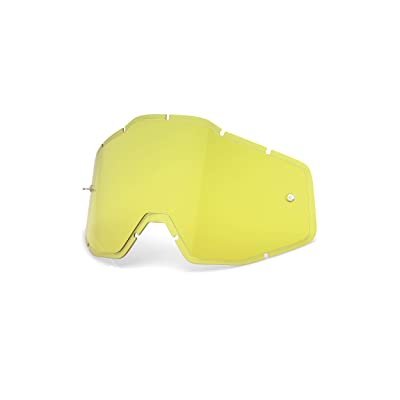 100% 1 Goggle Replacement Lens Racecraft, Accuri, Strata Compatible (Injected Anti-Fog-Hd Yellow) 51004-014-02