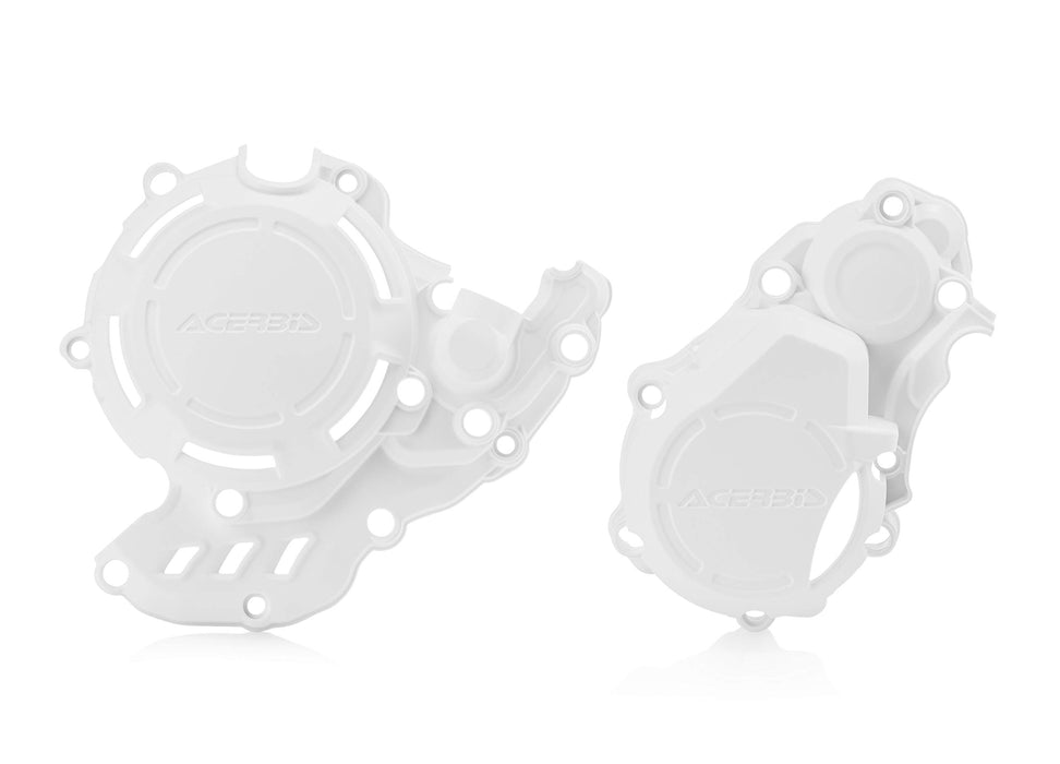 Acerbis X-Power Engine Cover Kit (White) For 17-22 Ktm 350Excf 2731970002