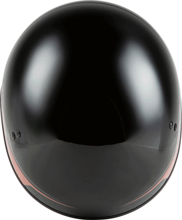 Gmax Hh-65 Naked Motorcycle Street Half Helmet (Source Black/Copper, X-Small) H1659633