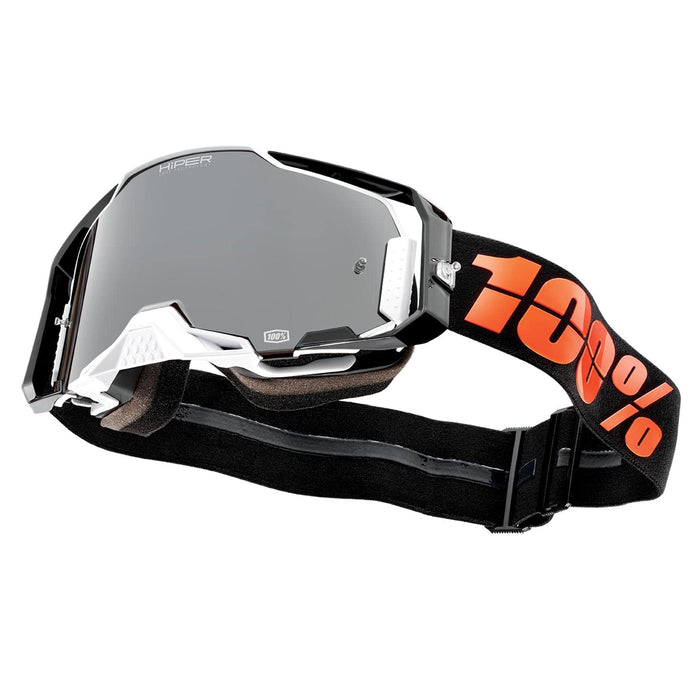 100% Armega Premium Protective Goggle (Blacktail Hiper Silver Mirror Lens) 50721-404-02