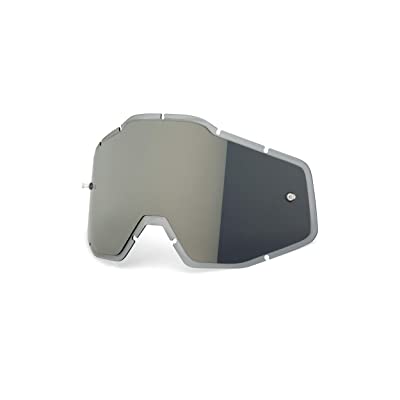 100% 1 Goggle Replacement Lens Racecraft, Accuri, Strata Compatible (Injected Anti-Fog-Mirror Silver/Smoke) 51004-038-02