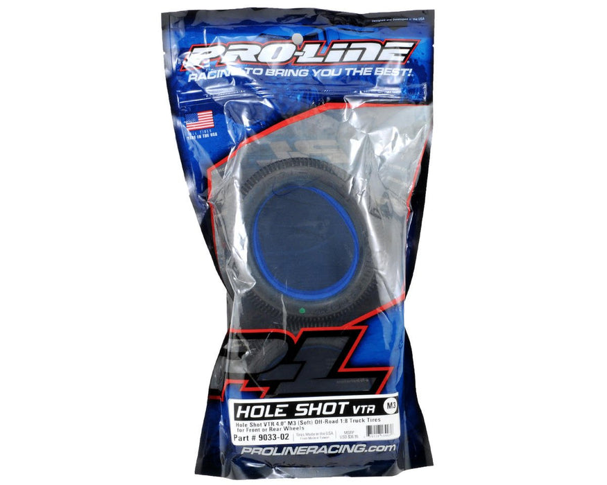 Pro-Line Racing 1/8 Fr/R Hole Shot VTR 4.0 M3 Tires w/Inserts2 PRO903302
