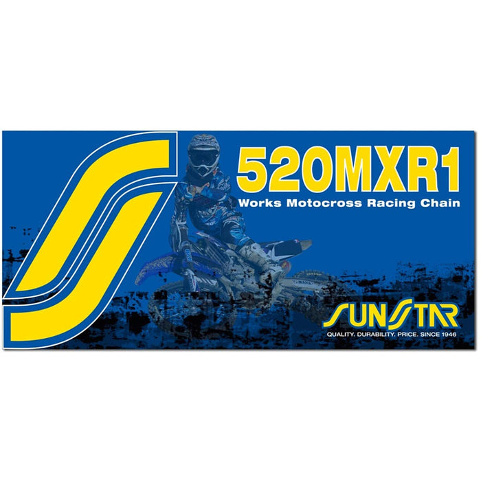 Sunstar 520 Mxr1 Works Mx Racing Chain (120 Links) (Gold) SS520MXR1-120