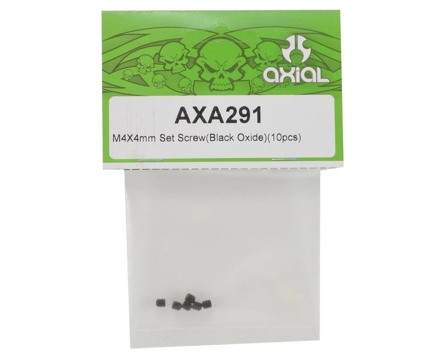 Axial AXA291 Set Screw M4x4mm Black Oxide 6 AXIC0291 Elec Car/Truck Replacement Parts