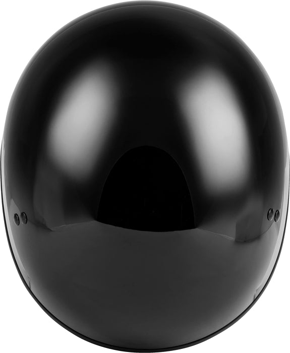 Gmax Hh-45 Motorcycle Street Half Helmet (Black, Medium) H145024