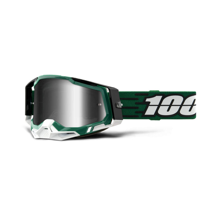 100% Racecraft 2 Mountain Bike & Motocross Goggles Mx And Mtb Racing Protective Eyewear (Milori Mirror Silver Lens) 50121-252-16