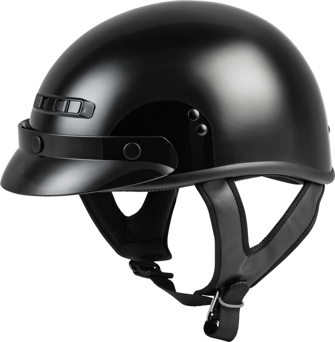 Gmax Gm-35 Motorcycle Street Half Helmet (Black, Medium) G1235025