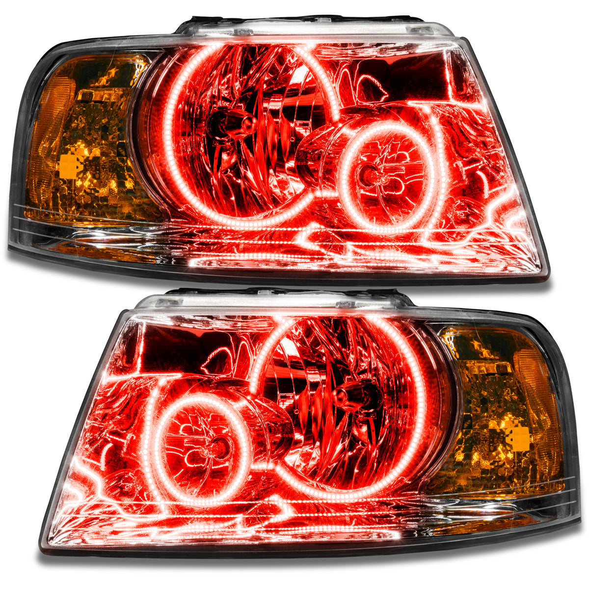 ORACLE Lighting 2003-2006 Ford Expedition Pre-Assembled LED Halo Headlights (Chrome Housing) MPN: 7153-003