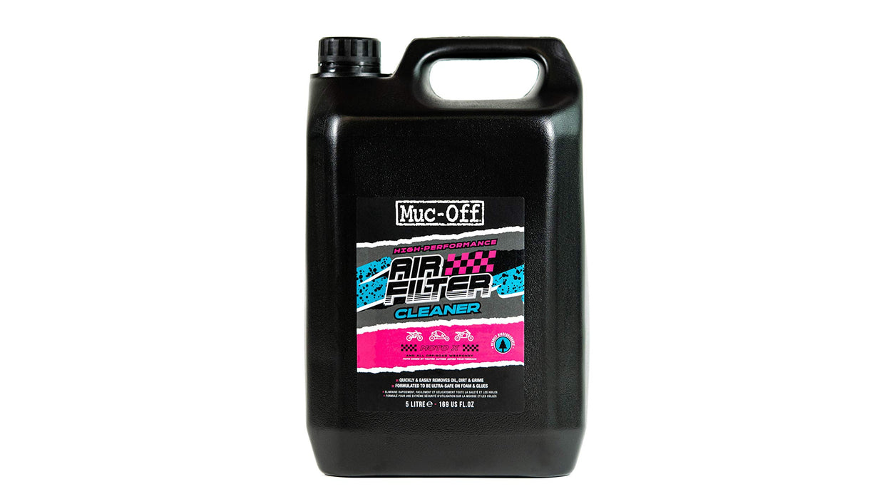Muc-Off Air Filter Cleaner, 5 Liter Motorcycle Wash And Degreaser For Foam Air Filters Motorcycle Cleaner For Motocross, Mx, Dirt Bike 20157US