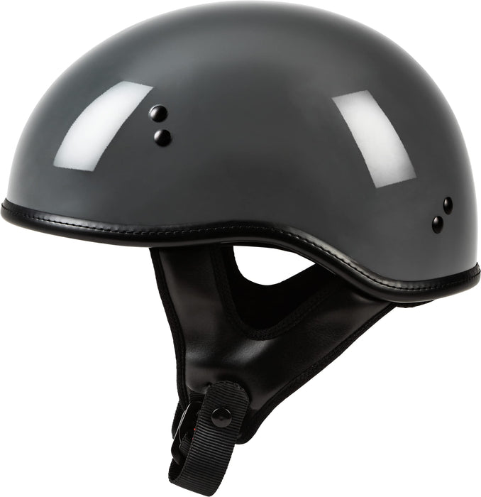 Highway 21 .357 Solid Adult Open-Face Street Motorcycle Helmet Grey/Small 77-1103S