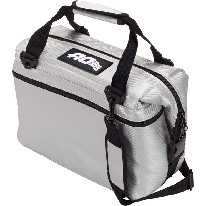 Ao Coolers Aocr12Sl Carbon Soft Cooler With High-Density Insulation, Silver, 12-Can AOCR12SL