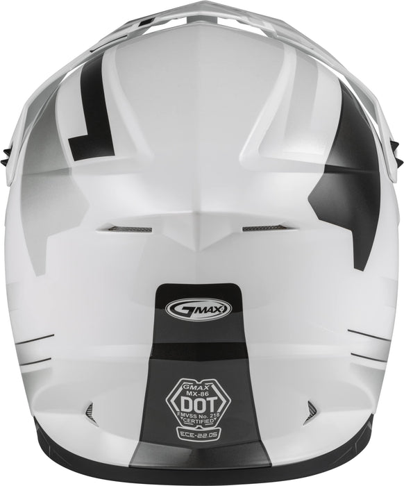 Gmax Mx-86 Off-Road Motocross Helmet (White/Silver/Grey, Xx-Large) D3864018