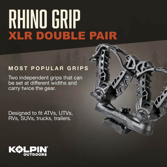 Kolpin 21551 Rhino XLR Double Grips Holder 2-Pack Black for ATVs & UTVs