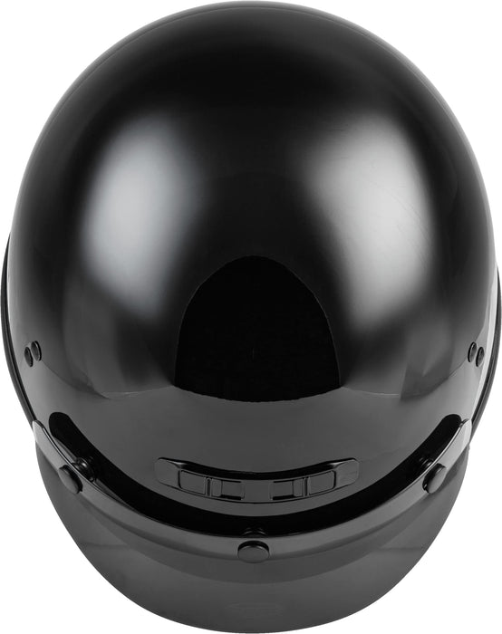 Gmax Gm-35 Motorcycle Street Half Helmet (Black, Large) G1235026