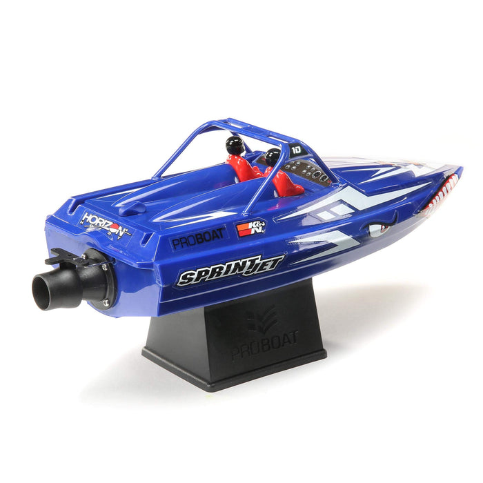 Pro Boat Sprintjet 9" Self-Righting Deep-V Jet Boat Brushed RTR Ready to Run Blue PRB08045T2 Boats RTR Electric