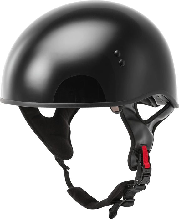 Gmax Hh-65 Naked Motorcycle Street Half Helmet (Black, X-Small) H1650023