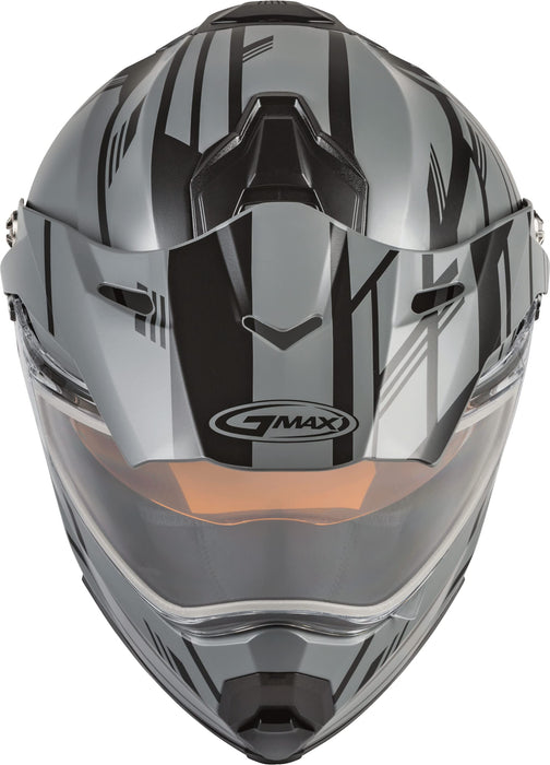 Gmax At-21S Adventure Dual Lens Shield Snow Helmet (Matte Grey/Black, Large) G2211506