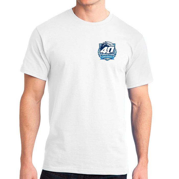 Pro-Line Racing 40Th Anniversary White T-Shirt Xxl, Pro985805 PRO985805