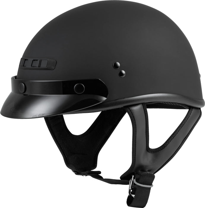 Gmax Gm-35 Motorcycle Street Half Helmet (Matte Black, Medium) G1235075