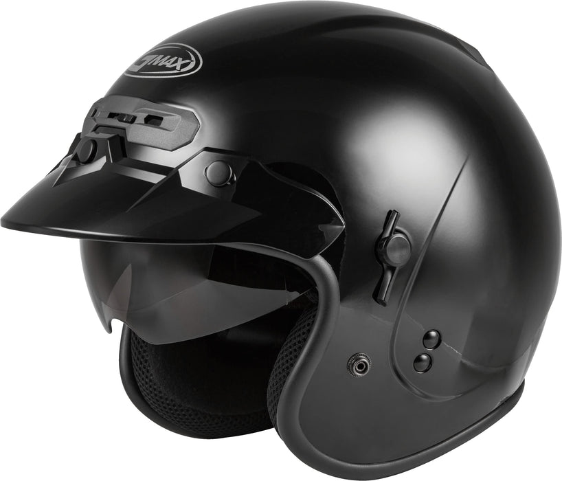 Gmax Gm-32 Open-Face Street Helmet (Black, Large) G1320026