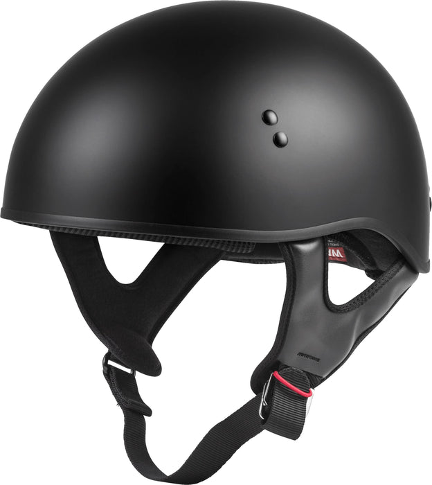 Gmax Hh-45 Motorcycle Street Half Helmet (Matte Black, Large) H145076