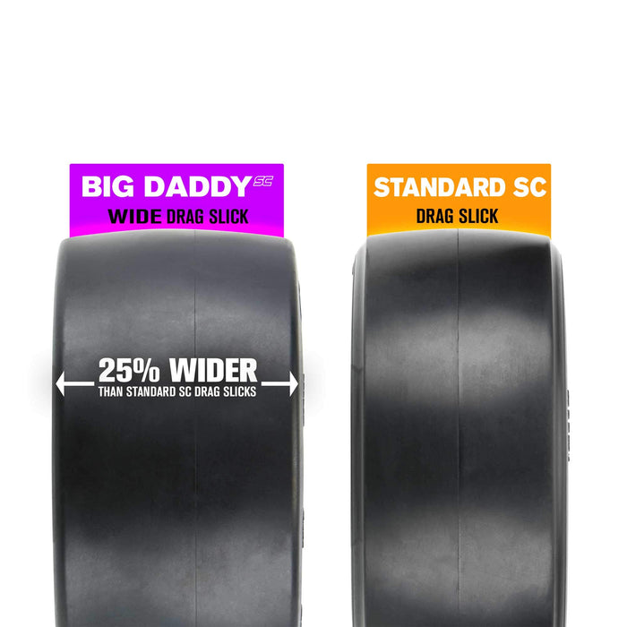 Pro-Line Racing Big Daddy Wide Drag Slick SC MC for SC Rear PRO1018417