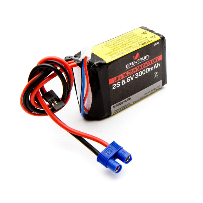 Spektrum 3000Mah 2S 6.6V Li-Fe Receiver Battery SPMB3000LFRX