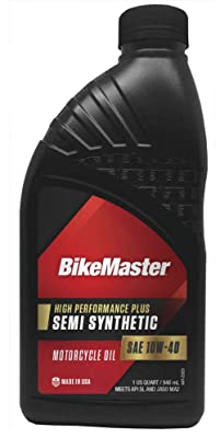 Bikemaster Semi-Synthetic Oil, Qt, 10W40 532316