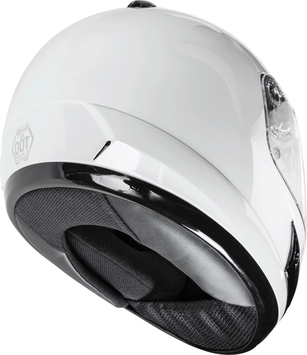 Gmax Gm-38 Full-Face Street Helmet (White, Large) G138016
