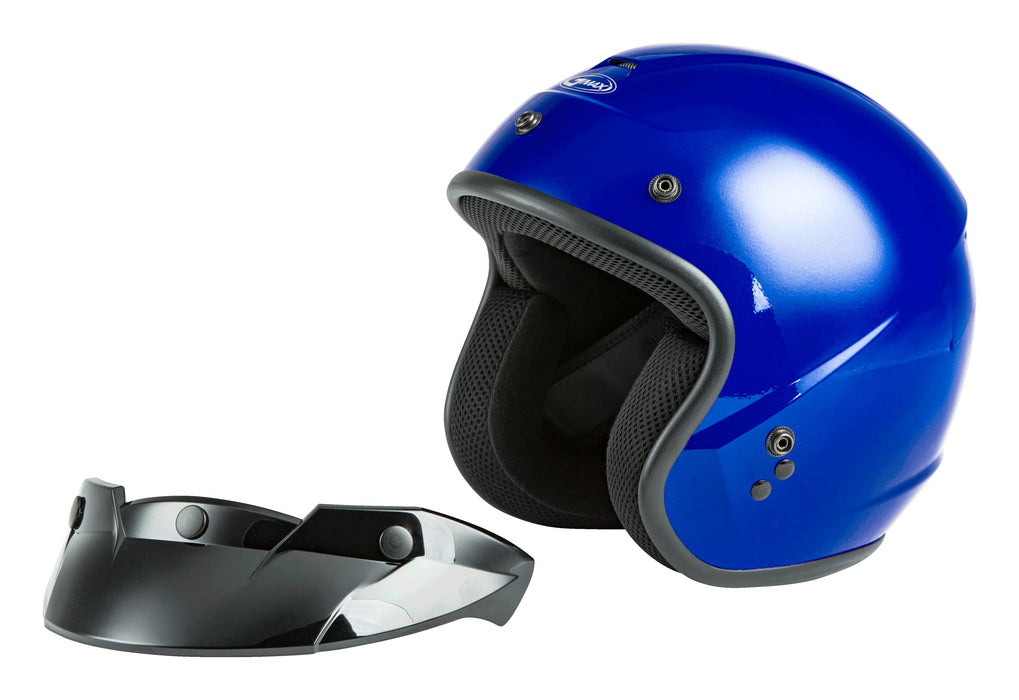 Gmax Of-2 Open-Face Helmet (Blue, Youth Large) G1020042