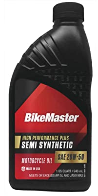 Bikemaster Semi-Synthetic Oil, Qt, 20W50 532319
