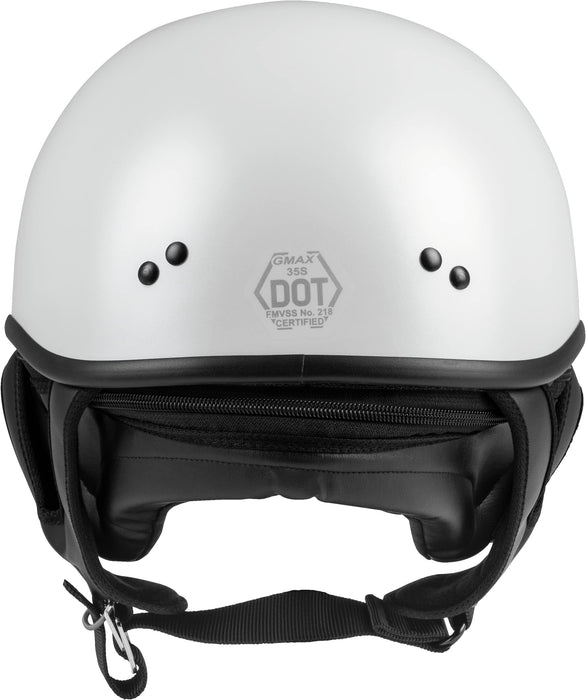 Gmax Gm-35 Motorcycle Street Half Helmet (Pearl White, Small) G1235084