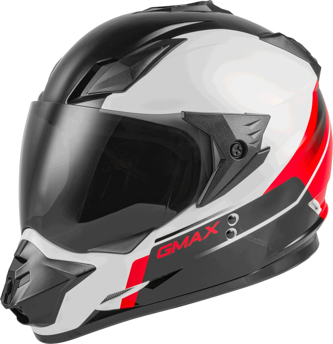 Gmax Gm-11 Dual Sport Helmet (Black/White/Red, Small) G1113354