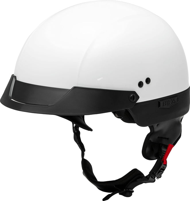 Gmax Hh-75 Motorcycle Street Half Helmet (White, Large) H1750016
