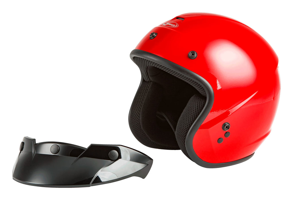 Gmax Of-2 Open-Face Helmet (Red, Medium) G1020375