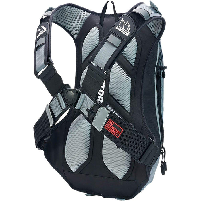 Uswe Patriot 15L Pack/Backpack Grey/Black Offroad/Hiking/Biking/4-Pt Harness K-2150719
