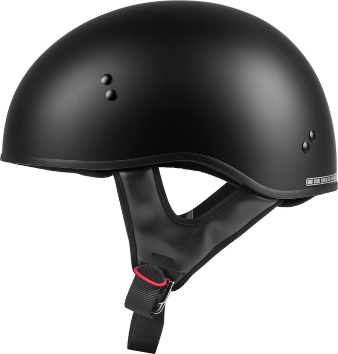 Gmax Hh-45 Motorcycle Street Half Helmet (Matte Black, Medium) H145075