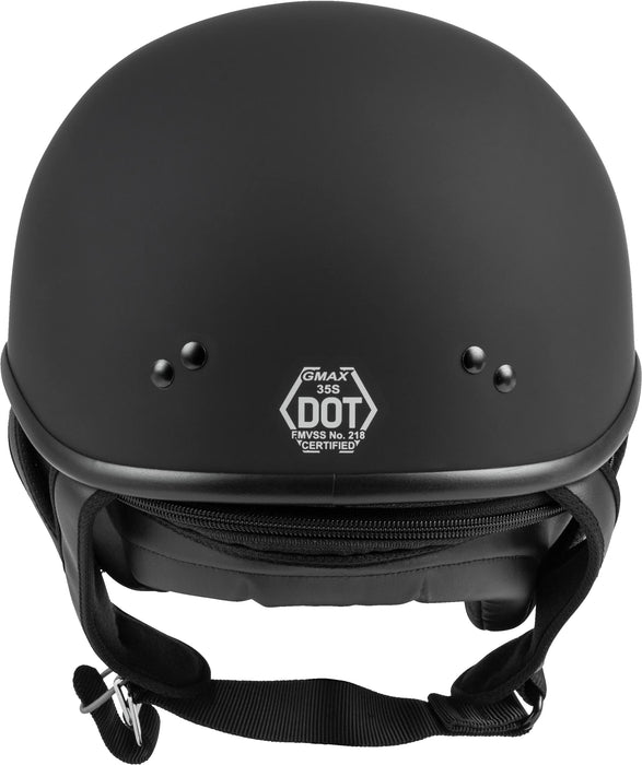 Gmax Gm-35 Motorcycle Street Half Helmet (Matte Black, Small) G1235074