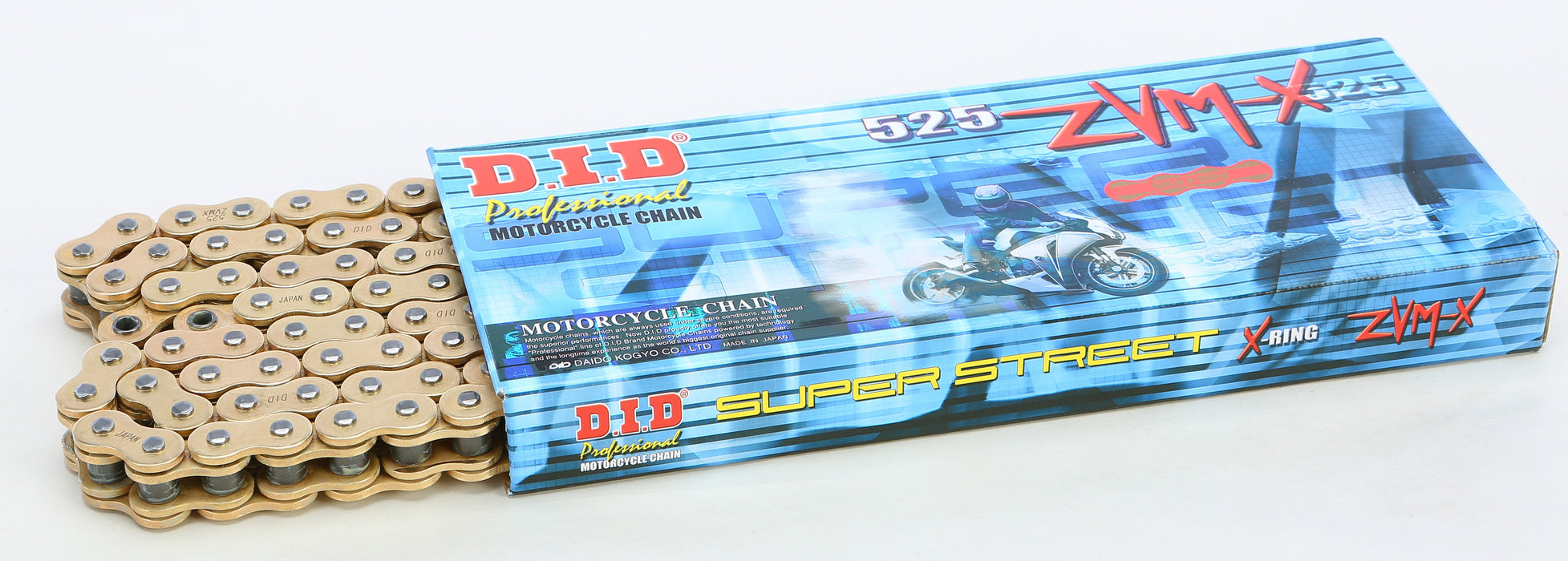 D.I.D. D.I.D Super Street 525Zvmxg-150L X-Ring Chain Gold 525Zvmxg-150L 525ZVMXG150Z