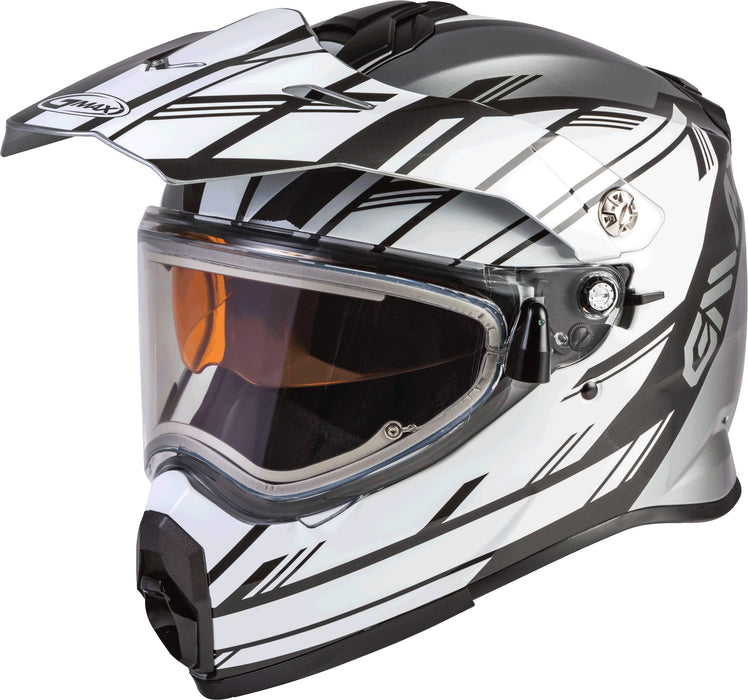 Gmax At-21S Adventure Electrics Shield Snow Helmet (Silver/White/Black, X-Small) G4211123