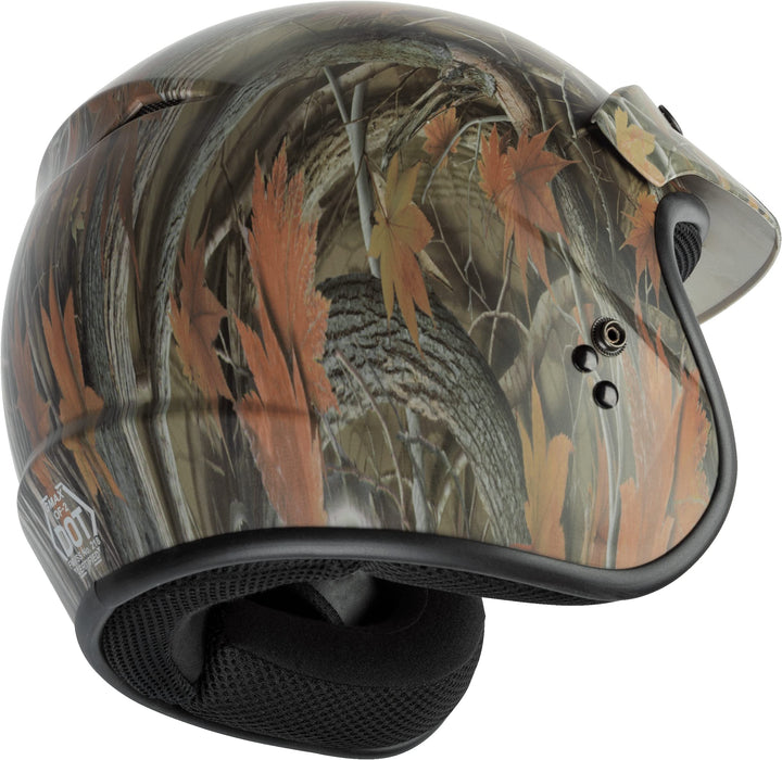 Gmax Of-2 Open-Face Helmet (Leaf Camo, Medium) G1021565