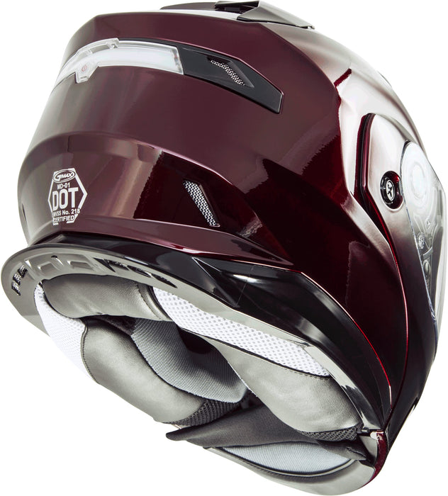 Gmax Md-01 Dual Sport Modular Helmet (Wine Red, Small) G1010104