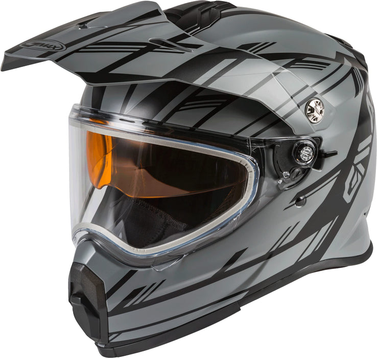 Gmax At-21S Adventure Dual Lens Shield Snow Helmet (Matte Grey/Black, Large) G2211506