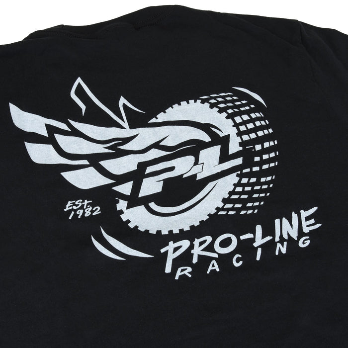 Pro-Line Racing Wings Black T-Shirt Small, Pro985701 PRO985701