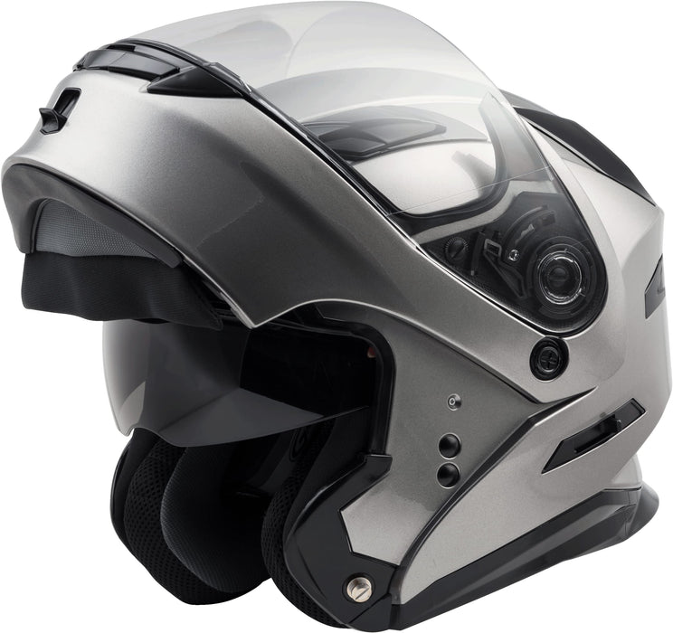 Gmax Md-01 Dual Sport Modular Helmet (Titanium, Large) G1010476